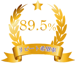 リピート希望率89.5％